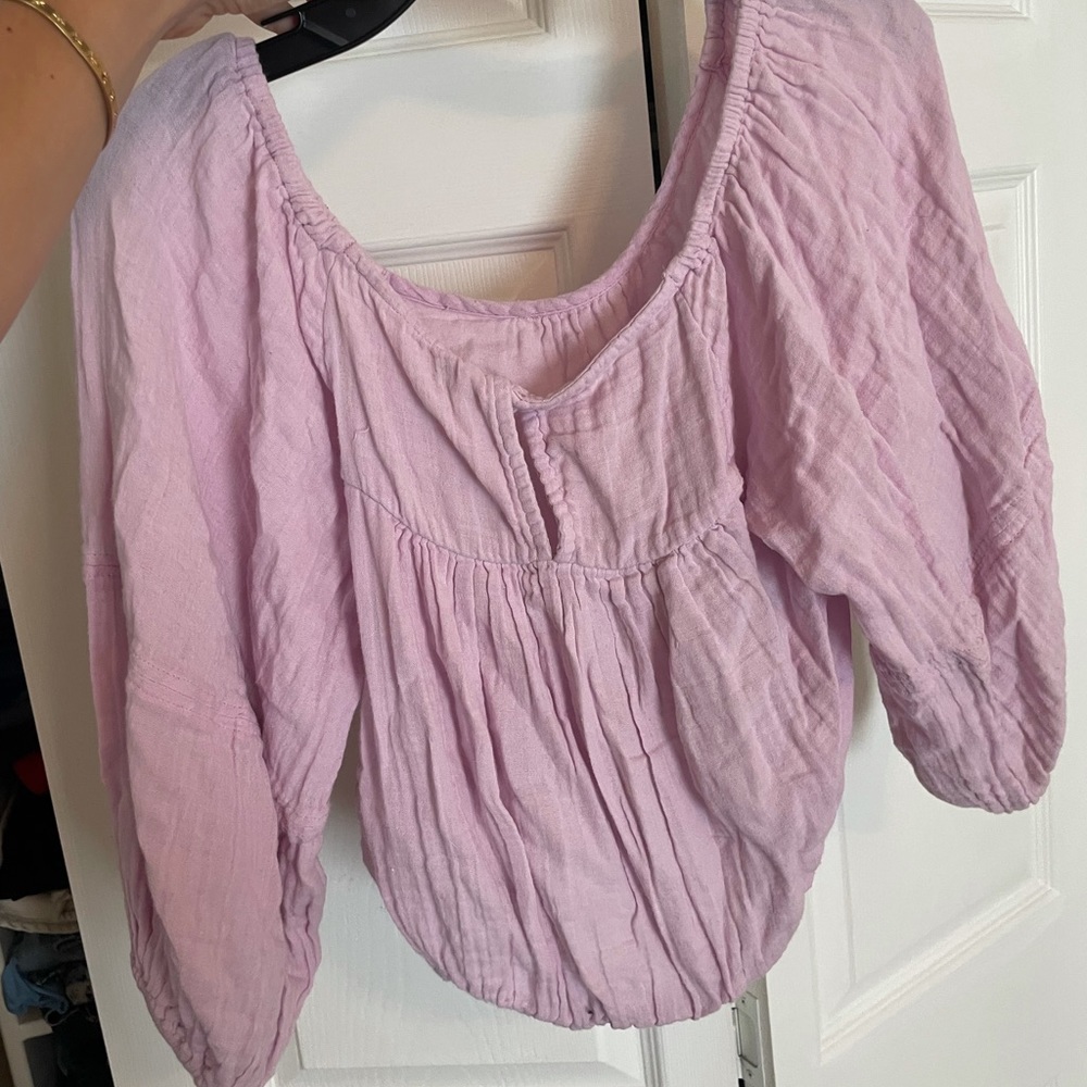 Free people light pink blouse